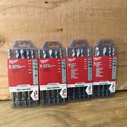 Milwaukee SHOCKWAVE Carbide Multi-Material Drill Masonry Bits Set (5-Pack) $20 Each Cada Uno