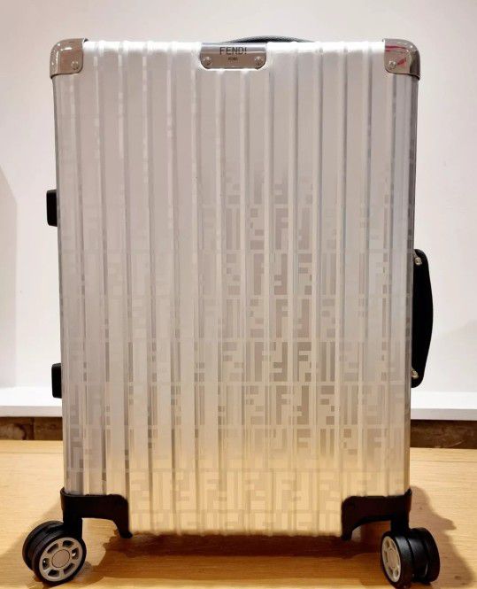 FENDI x RIMOWA rare NEW WITH TAGS silver cabin trolley rolling suitcase