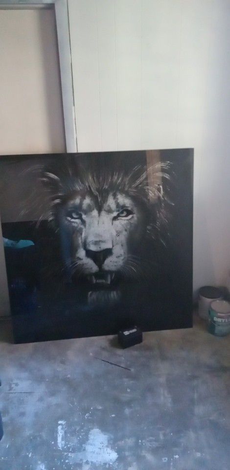 Glass Lion Portrait 