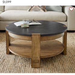 Pottery Barn Round Coffee Table 