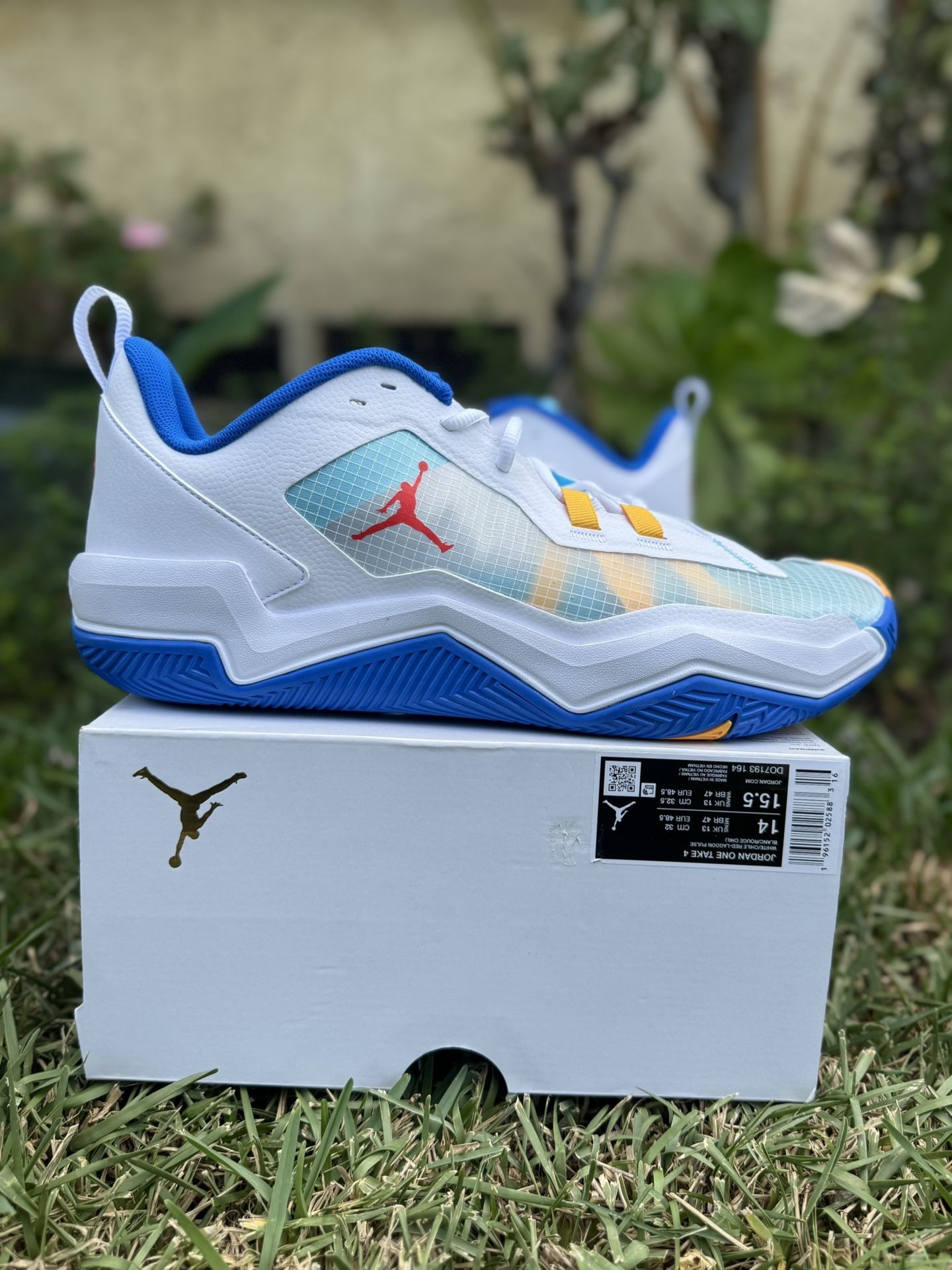 Jordan One Take 4 White Lagoon Pulse Size 14 New 
