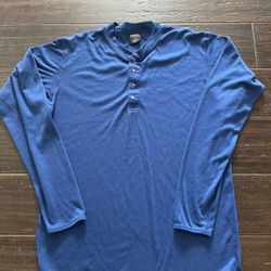Vintage 90s Patagonia blue Capilene thermal button long sleeve shirt