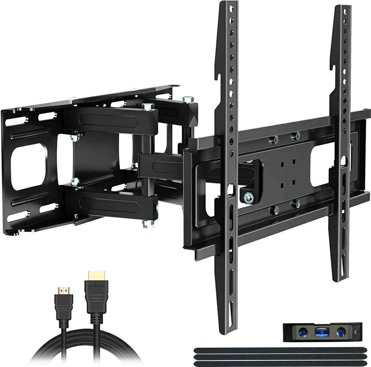 Full motion. Swiveling, tv wall mount 22 to 60 inch .. new in box with FREE HDMI CABLE AND LEVELER!! .... NEW IN BOX