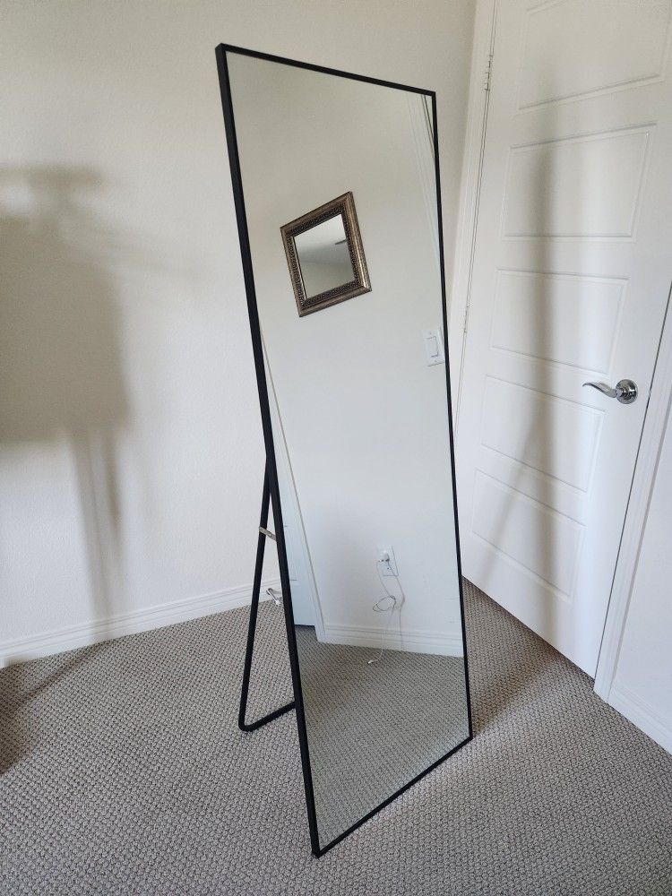 NEUTYPE
64.17 in. H x 21.26 in. W Oversized Black Metal Modern Classic Full-Length Floor Standing Mirror