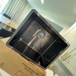 Stainless Steel sink Black PVD 34x19x12 Kitchen 