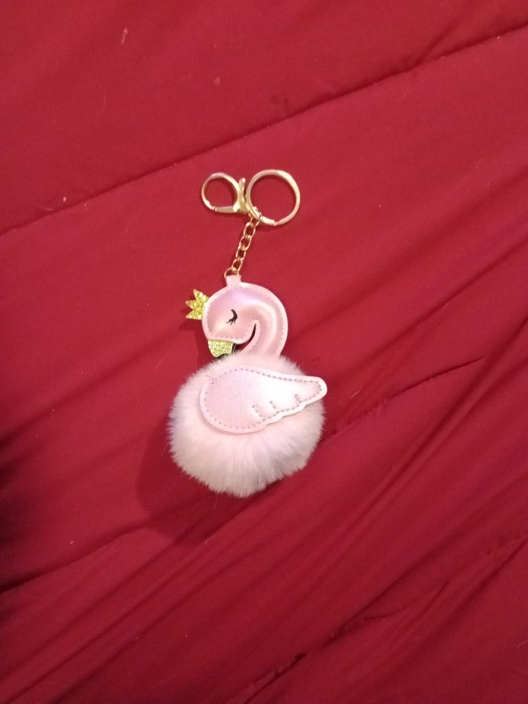 🩷 New Keychain - Pink Glitter Swan.. Still Available 