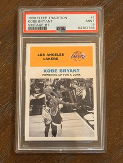1998 Fleer Tradition Kobe Bryant Vintage ‘61 #1 PSA 9 LA Lakers