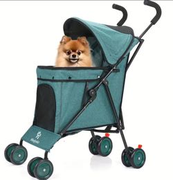 New in the box Green Pet Stroller for Small Dogs or Cats