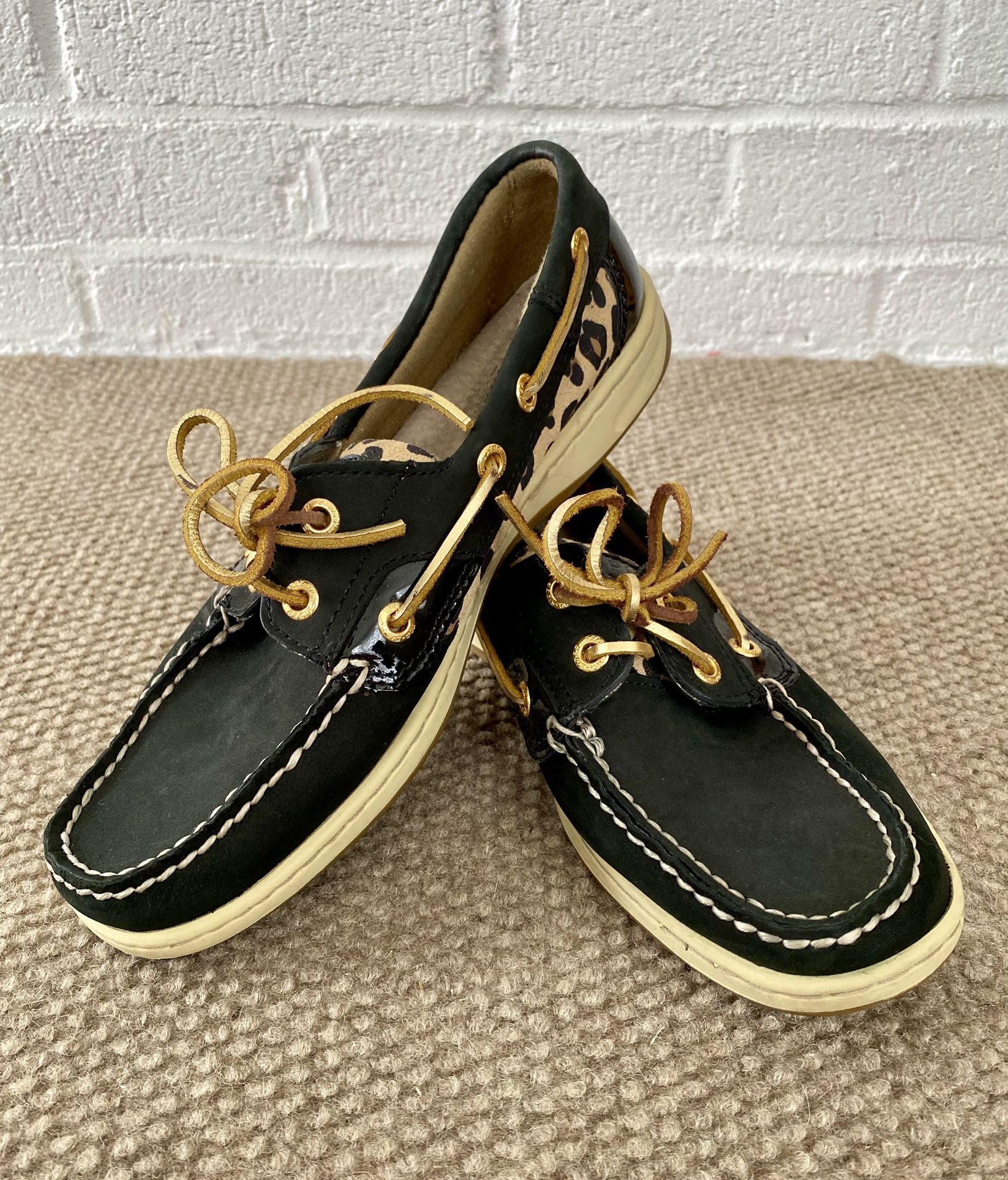 Sperry Top-Sider Women’s Leopard Print Boat Shoe Size 7