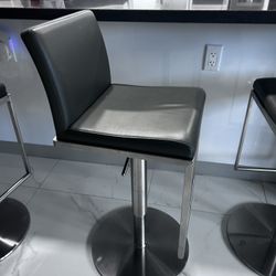 Set of 3, Modern Counter Height Bar Stools Gray