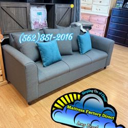 Grey Sofa 3 Seater Couch New Gris Fabric 