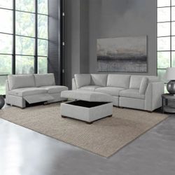 Thomasville Rockford 6PC Fabric Modular Sectional - Retail 1599 - 50 Off