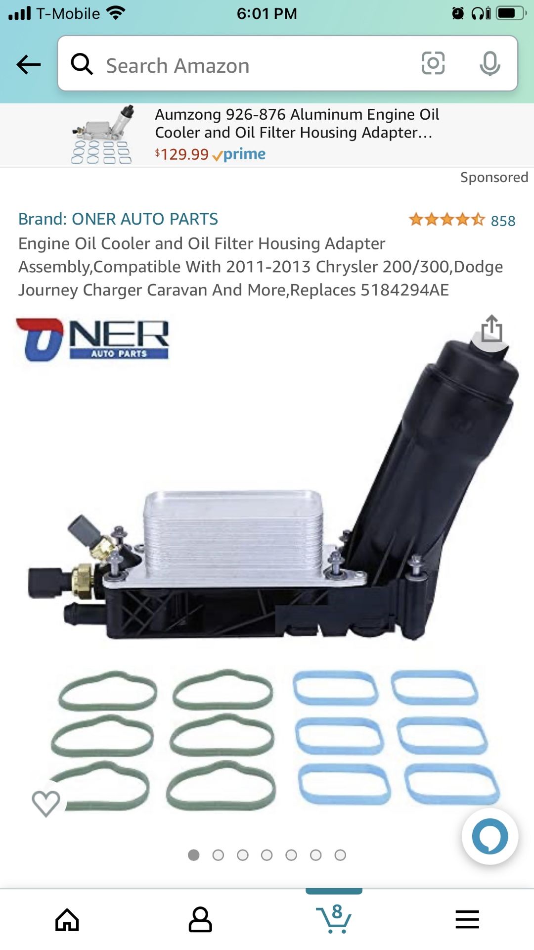 Engine oil cooler And Oil Filter housing adapter
