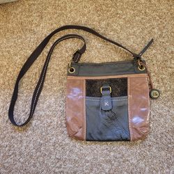 The Sak brown leather crossbody purse