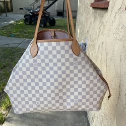 Authentic Louis Vuitton NeverFull Bag With Matching Wallet 