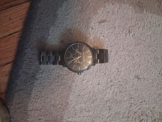 All black and gold Michael Kors watch