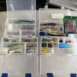 Fishing Box with Bait, Lure and Hooks $90 for everything 