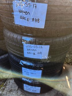 ***SET OF (4) FOUR NEXEN NPRIZ AH8 TAKE-OFF TIRES SIZE 205/55R17**