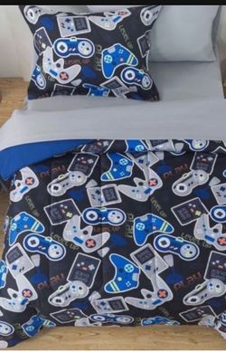 Kids twin set, comforter gaming glow in the dark firm on price