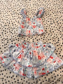 Girls two piece set, t-shirts, shorts, skorts, one piece, dress, summer clothes