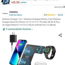 3-IN-1 WIRELESS CHARGER (Foldable)