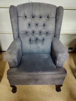 Sky Blue Wingback Chair