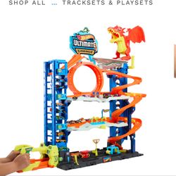 Ultimate Garage Playset with Orange and Blue Tracks