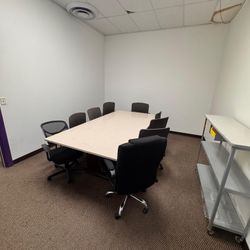 Conference Table with 8 Chairs – Office Meeting Room Set