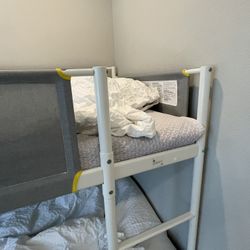 IKEA VITVAL Bunk bed frame, white/light gray, Twin
