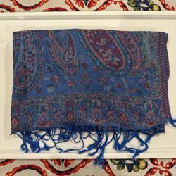 New | Azul Blue Multicolor Pashmina Shawl