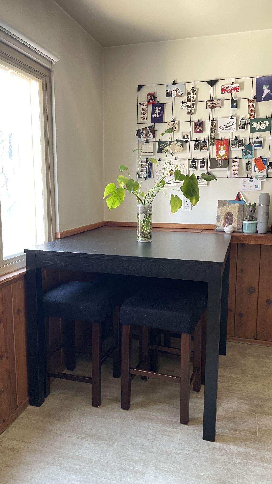 Ikea Bjursta Dining High Top Bar Table + Stools