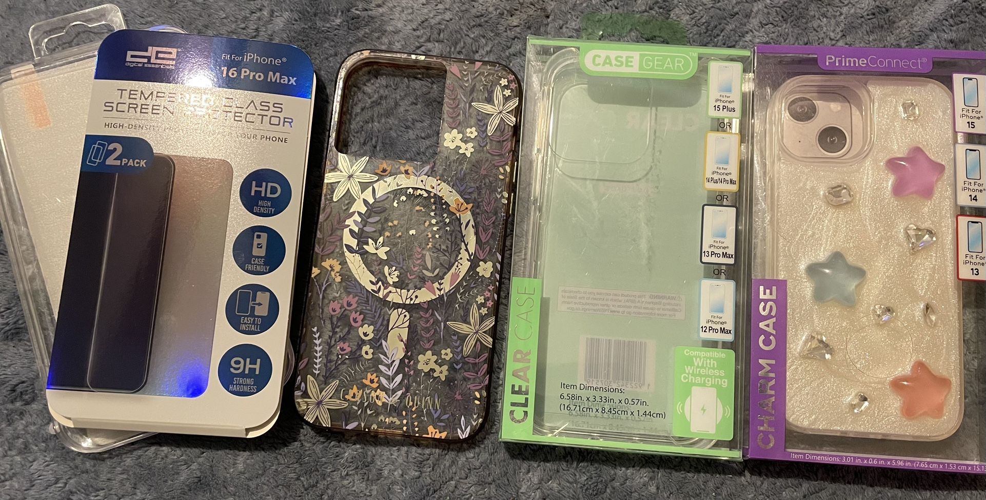 Phone Cases( Fits 12pro Max To 15 Plus) + One Screen Protector (16pro Max)