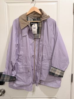 Barbour Beadnell Lavender Corduroy Collar Jacket * NWT