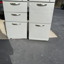 Heavy Duty Metal Filing Cabinets – Matching Set
