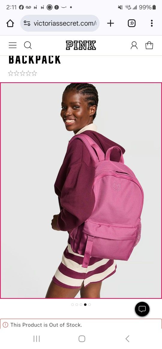 VS PINK Ivy Classic Canvas Backpack