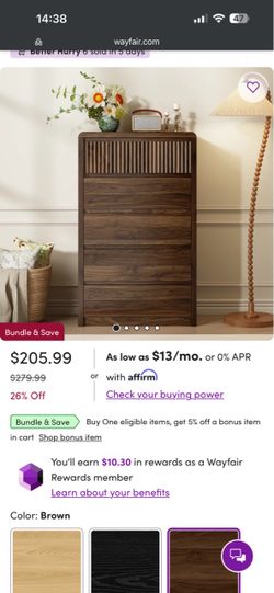 5-Drawer Tall Dresser