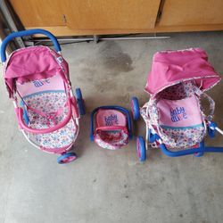 Baby doll strollers and seat