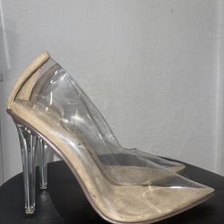 clear heels