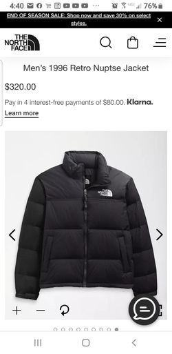 North Face Nuptse Jacket  Mens XL