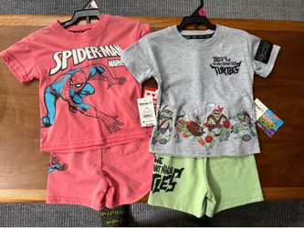 Spider-Man and TMNT  18M Short Sets $6 each