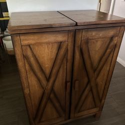 World Market Fold-Out Wine Bar Cabinet – $60