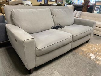Light Grey Electric Reclining Loveseat