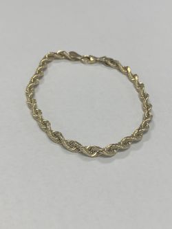 10k rope link bracelet