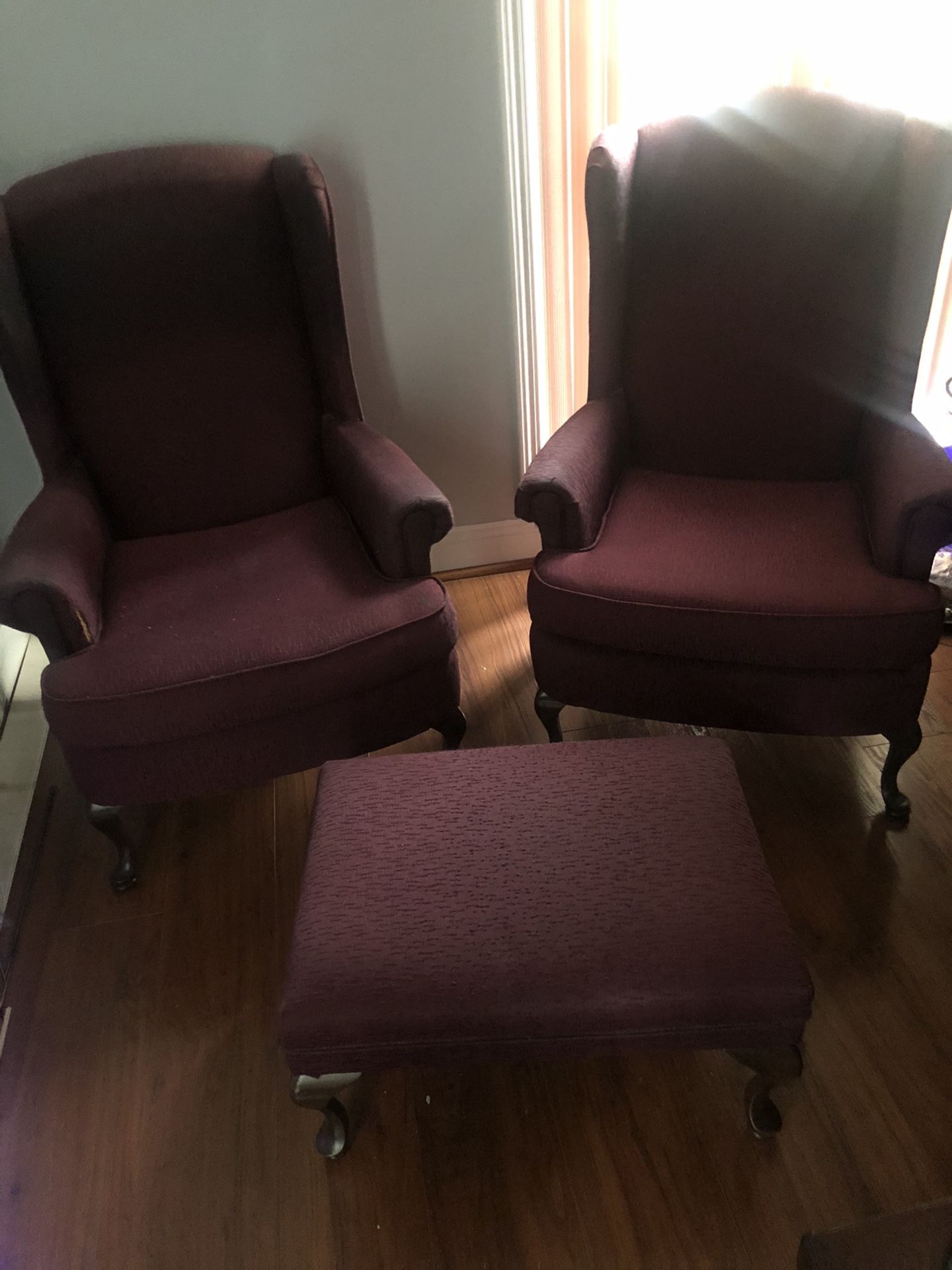 2 high back chairs