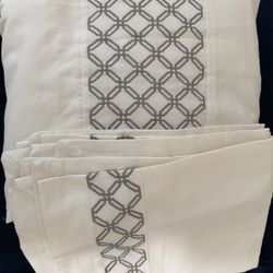 Luxury Fieldcrest Queen Duvet Cover Set + Shams – 100% Egyptian Cotton (Brand New)