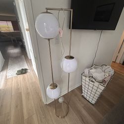 Crate& Barrel Cosmos Gold Metal Kids Floor Lamp