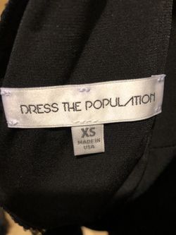 Dress by population Black sequin dress