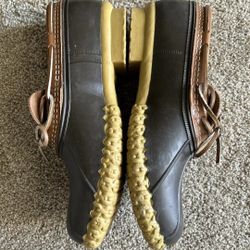 LL Bean Rubber Moc Low Duck Boots in Tan Brown Men's Size 10