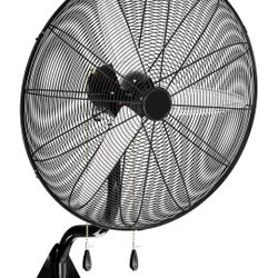 Wall Mount Oscillating Fan 30 Inch, 11200 CFM Metal Industrial Fan with 3 Speeds, Dual Pull Cord Control for Indoor, Garage, Kitchen, Industrial