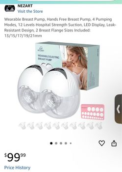 Nezart Wearable Electric Breast Pump Set